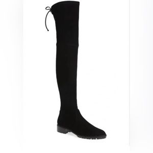 Stuart Weitzman 5050 City Suede Over-The-Knee Black Boots, S4957, Women’s Size 6